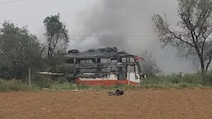 2 Burnt To Death As Jaipur Bus Catches Fire After Touching High-Tension Wire