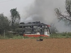 2 Burnt To Death As Jaipur Bus Catches Fire After Touching High-Tension Wire