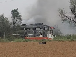 2 Burnt To Death As Jaipur Bus Catches Fire After Touching High-Tension Wire 2 Burnt To Death As Jaipur Bus Catches Fire After Touching High-Tension Wire
