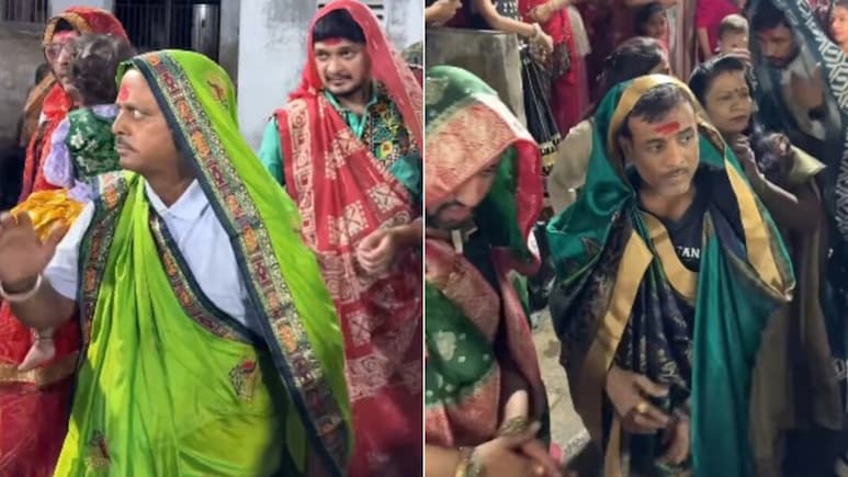 200 साल पुराने एक श्राप से पार पाने के लिए यहां साड़ी पहन कर गरबा करते हैं पुरुष, देखें वायरल Video