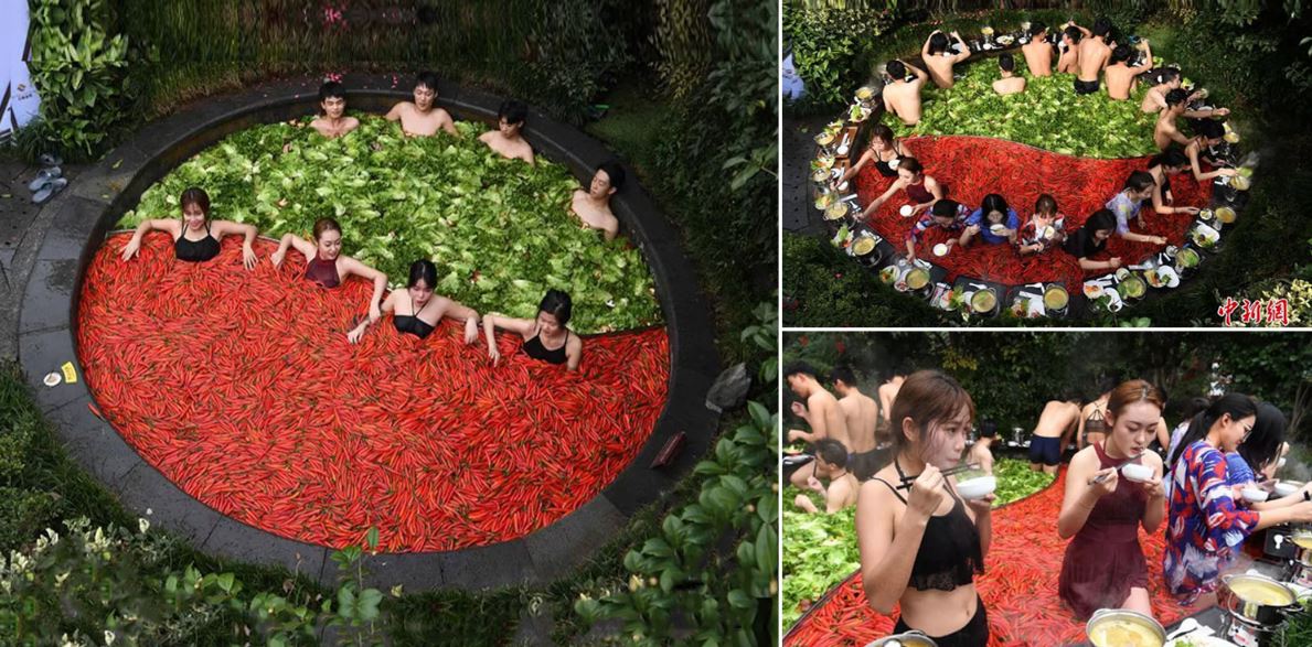 लाल-हरी मिर्च का 'हॉटपॉट बाथ', यहां 'सूप' में नहा रहे हैं लोग, आखिर इस ट्रेंड को क्यों फॉलो कर रही है पब्लिक