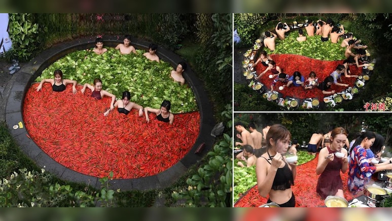 लाल-हरी मिर्च का 'हॉटपॉट बाथ', यहां 'सूप' में नहा रहे हैं लोग, आखिर इस ट्रेंड को क्यों फॉलो कर रही है पब्लिक लाल-हरी मिर्च का 'हॉटपॉट बाथ', यहां 'सूप' में नहा रहे हैं लोग, आखिर इस ट्रेंड को क्यों फॉलो कर रही है पब्लिक