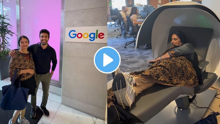 वाह रे वाह! Google मध्ये नोकरी मिळाली, पोरानं आईला थेट अमेरिकेला नेलं अन् ऑफिसमध्ये..हृदयस्पर्शी Video पाहाच