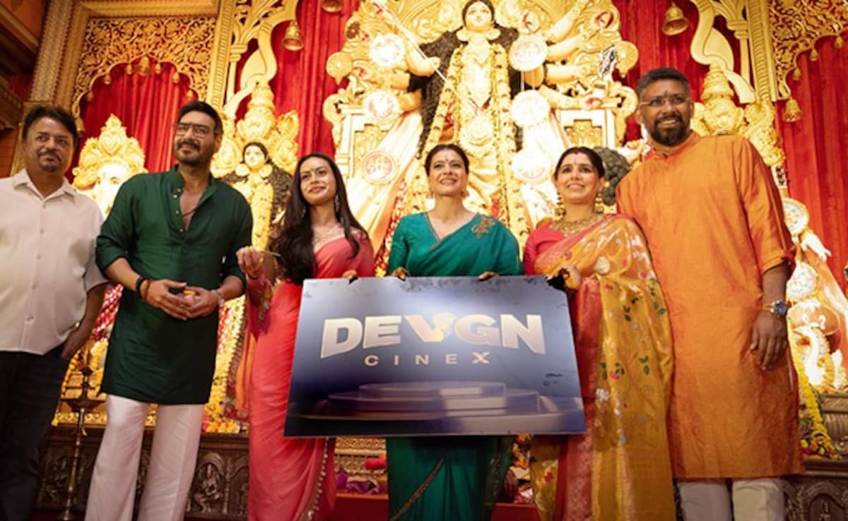 Ajay Devgn Launches Devgn Cinex With Kajol During Durga Puja Celebrations In Mumbai