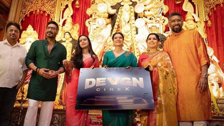 Ajay Devgn Launches Devgn Cinex With Kajol During Durga Puja Celebrations In Mumbai