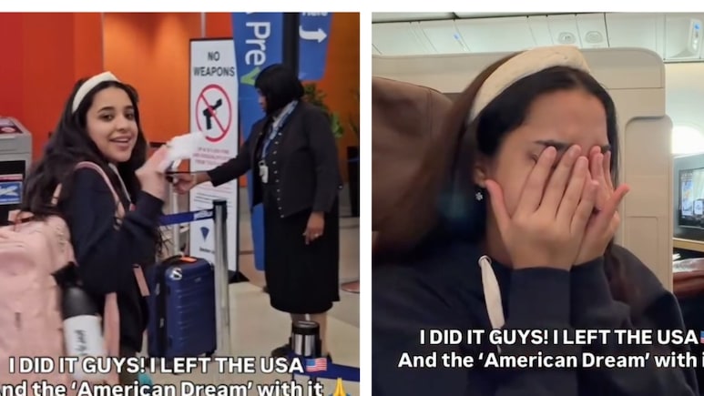 "America, I Love You": Indian Woman's Tearful Goodbye As She Leaves US After Being Laid Off