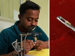 Indian Man Carves World's Smallest Spoon: You'll Need a Microscope To See It Indian Man Carves World's Smallest Spoon: You'll Need a Microscope To See It
