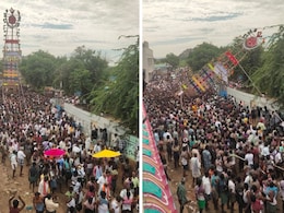 Temple Chariot Falls During Dasara Festival In Andhra, 1 Dead, Many Injured Temple Chariot Falls During Dasara Festival In Andhra, 1 Dead, Many Injured