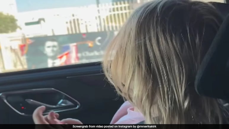 "I See Daddy": Charlie Kirk's Daughter Spots Father's Poster On Street "I See Daddy": Charlie Kirk's Daughter Spots Father's Poster On Street