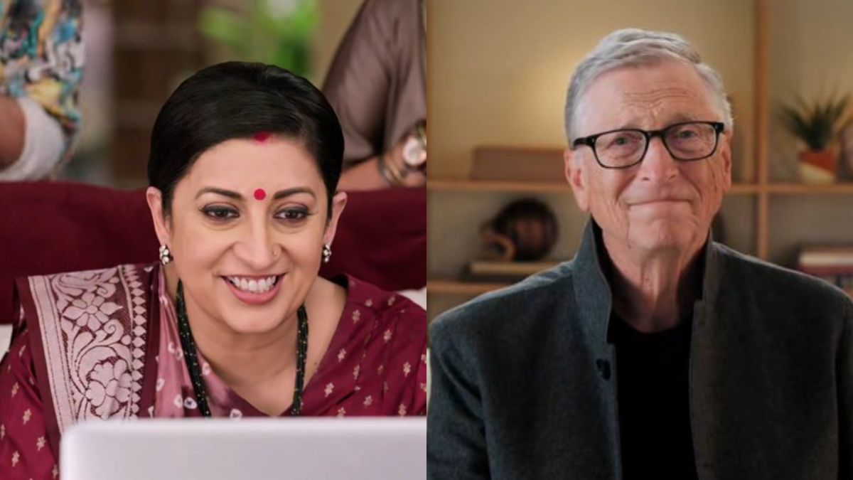 Smriti Irani Teaches Bill Gates What <i>Godbharai</i> Is In Viral Clip From <i>Kyunki 2</i>