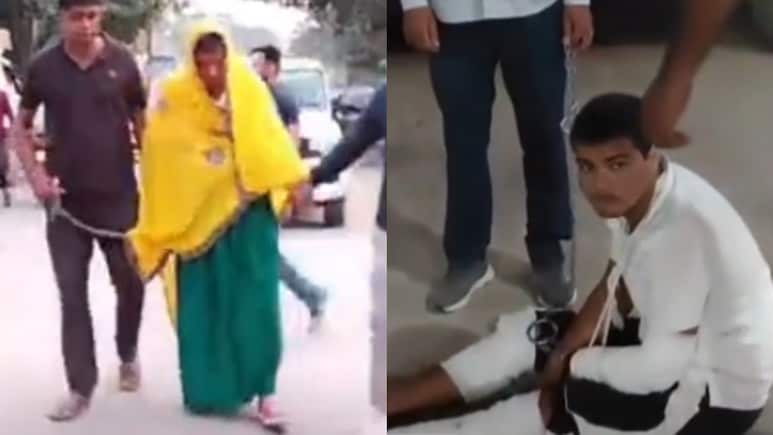 लहंगा हटाया तो निकला पिस्टल! महिला बनकर भागने के चक्कर में था रोहित गोदारा का शूटर, पुलिस ने निकाला जुलूस लहंगा हटाया तो निकला पिस्टल! महिला बनकर भागने के चक्कर में था रोहित गोदारा का शूटर, पुलिस ने निकाला जुलूस