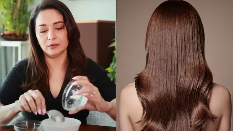 माधुरी दीक्षित के काले लंबे-घने बालों का सीक्रेट, पके हुए केले से ऐसे बनाएं हेयर मास्क माधुरी दीक्षित के काले लंबे-घने बालों का सीक्रेट, पके हुए केले से ऐसे बनाएं हेयर मास्क