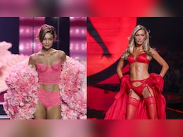 In Barbie Pink And Red, Sisters Gigi And Bella Hadid Light Up Victoria's Secret Show In New York In Barbie Pink And Red, Sisters Gigi And Bella Hadid Light Up Victoria's Secret Show In New York