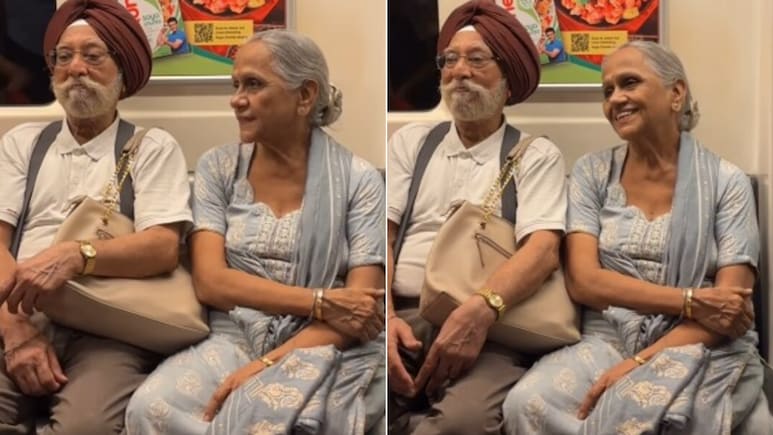 मेट्रो में पूरे सफर में पति ने बड़े प्यार से टांगा पत्नी का बैग,  बुज़ुर्ग कपल का दिल छू लेने वाला पल वायरल