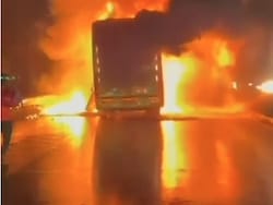 At Least 10 Dead As Hyderabad-Bengaluru Bus Catches Fire After Hitting Bike