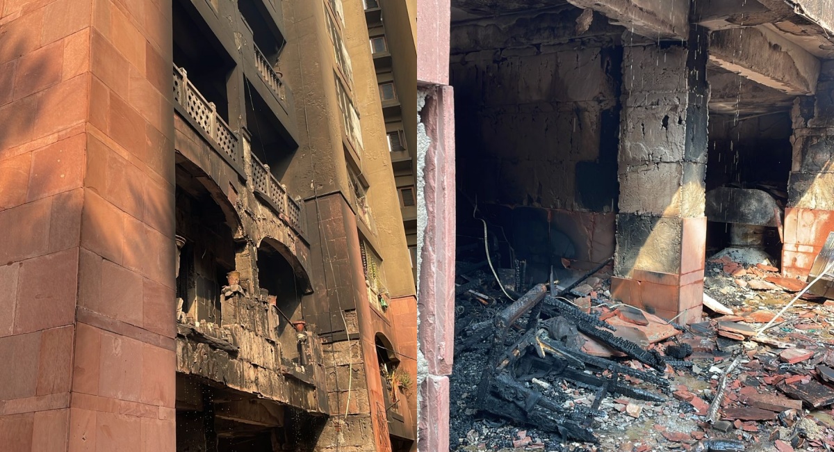 जले हुए फ्लैट्स, जले हुए सामान... दिल्ली के ब्रह्मपुत्रा अपार्टमेंट में लगी आग के बाद की तस्वीरे देखें
