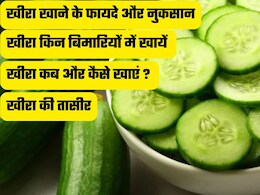 खीरा कब खाना चाह‍िए, रात में खीरा खाने से क्‍या होगा और 1 दिन में कितना खीरा खाना चाहिए? यहां जानें