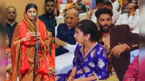 जड्डू की 'संस्कारी बहू' बनीं गुजरात की मंत्री, बेटी ने मासूमियत से देखा रिवाबा जडेजा के मंत्री बनने का नजारा