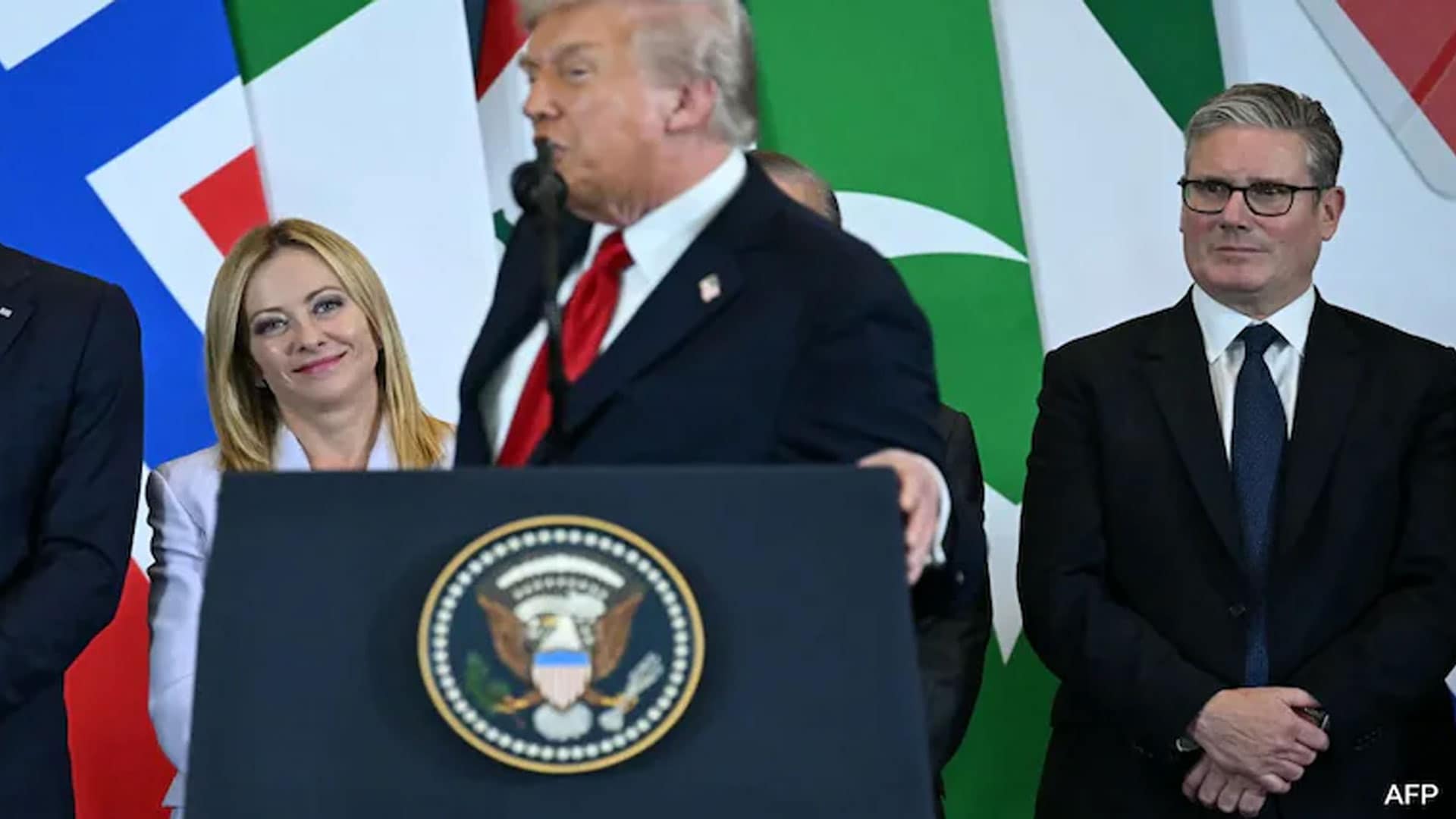 Video: "You Don't Mind Being Called Beautiful, Right?" Trump To Italy's Meloni