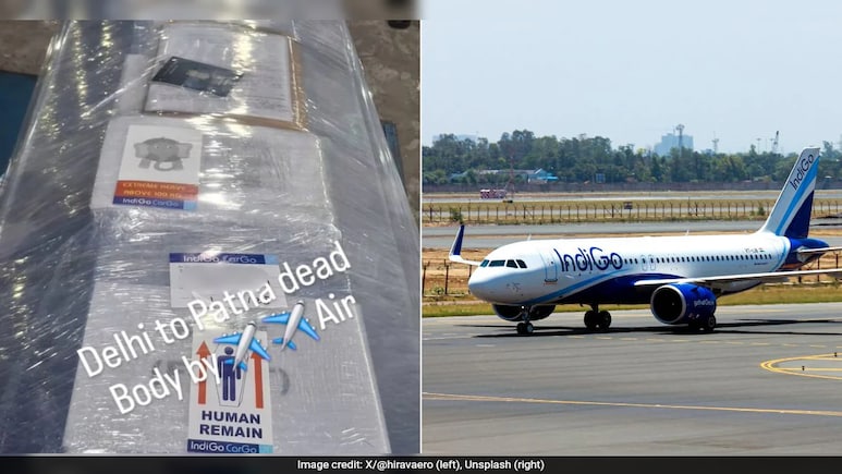 IndiGo's Elephant Sticker With "Extreme Heavy" Tag On Coffin Sparks Debate IndiGo's Elephant Sticker With "Extreme Heavy" Tag On Coffin Sparks Debate
