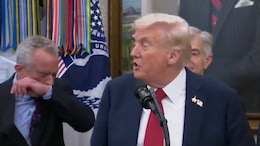 "Hope I Didn't Catch Covid": Trump As Health Secretary Sneezes In Oval Office