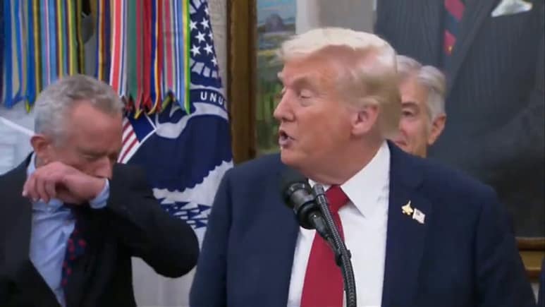 "Hope I Didn't Catch Covid": Trump As Health Secretarty Sneezes In Oval Office