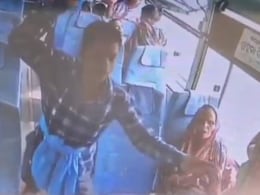 On CCTV, Man Attacks Passengers With Machete On Bus In Puri On CCTV, Man Attacks Passengers With Machete On Bus In Puri