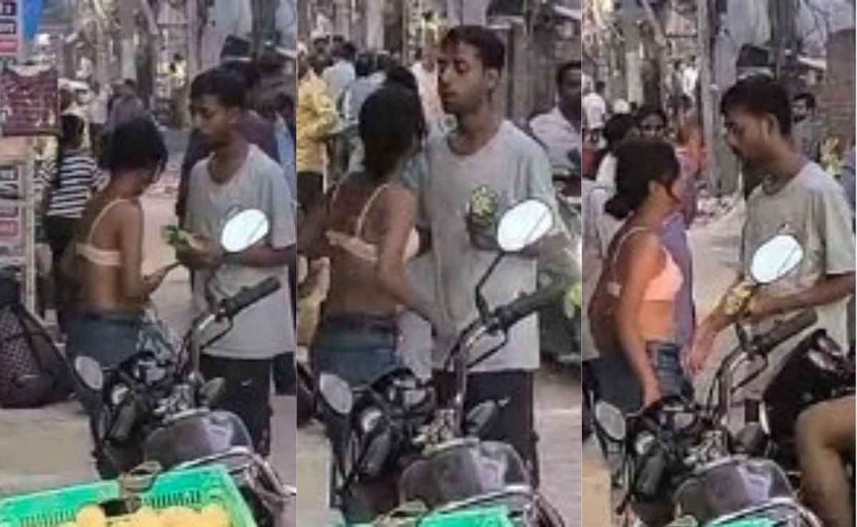 बीच बाजार लड़की ने उतार दिया टॉप, जानिए क्या हो गया ऐसा, Video हो रहा वायरल