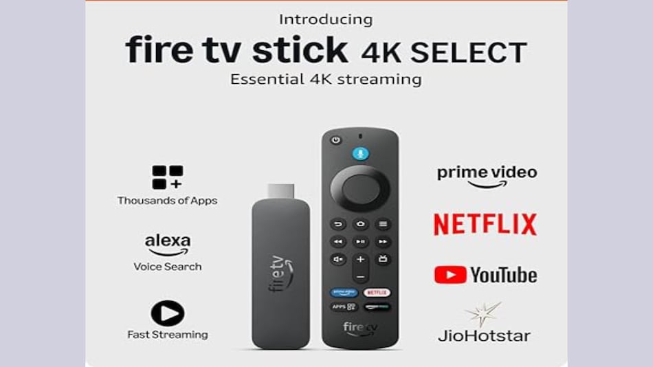 Amazon की नई Fire TV Stick 4K Select लॉन्च, HDR10+, वॉयस रिमोट का सपोर्ट, जानें कीमत Amazon की नई Fire TV Stick 4K Select लॉन्च, HDR10+, वॉयस रिमोट का सपोर्ट, जानें कीमत