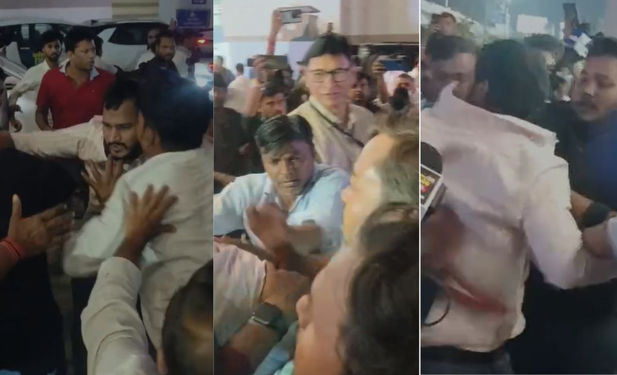 पटना एयरपोर्ट पर मार: कांग्रेस नेता राजेश राम और अल्लावरु का जबरदस्त विरोध, जान बचाकर भागे, VIDEO