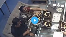 सोनं चोरट्यांच्या सुळसुळाट,'त्या' ज्वेलर्समध्ये महिलेनं साडीत लपवला सोन्याचा हार..CCTV फुटेज आलं समोर