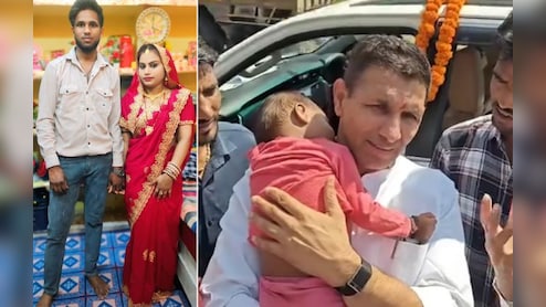 करवा चौथ हादसा: दंपती की मौत, परिजन से मिलने पहुंचे जीतू पटवारी, मासूम को गले लगाकर हुए भावुक 