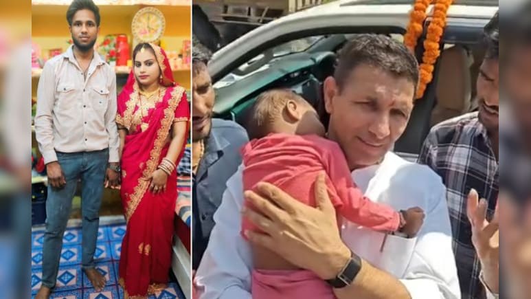 करवा चौथ हादसा: दंपती की मौत, परिजन से मिलने पहुंचे जीतू पटवारी, मासूम को गले लगाकर हुए भावुक 