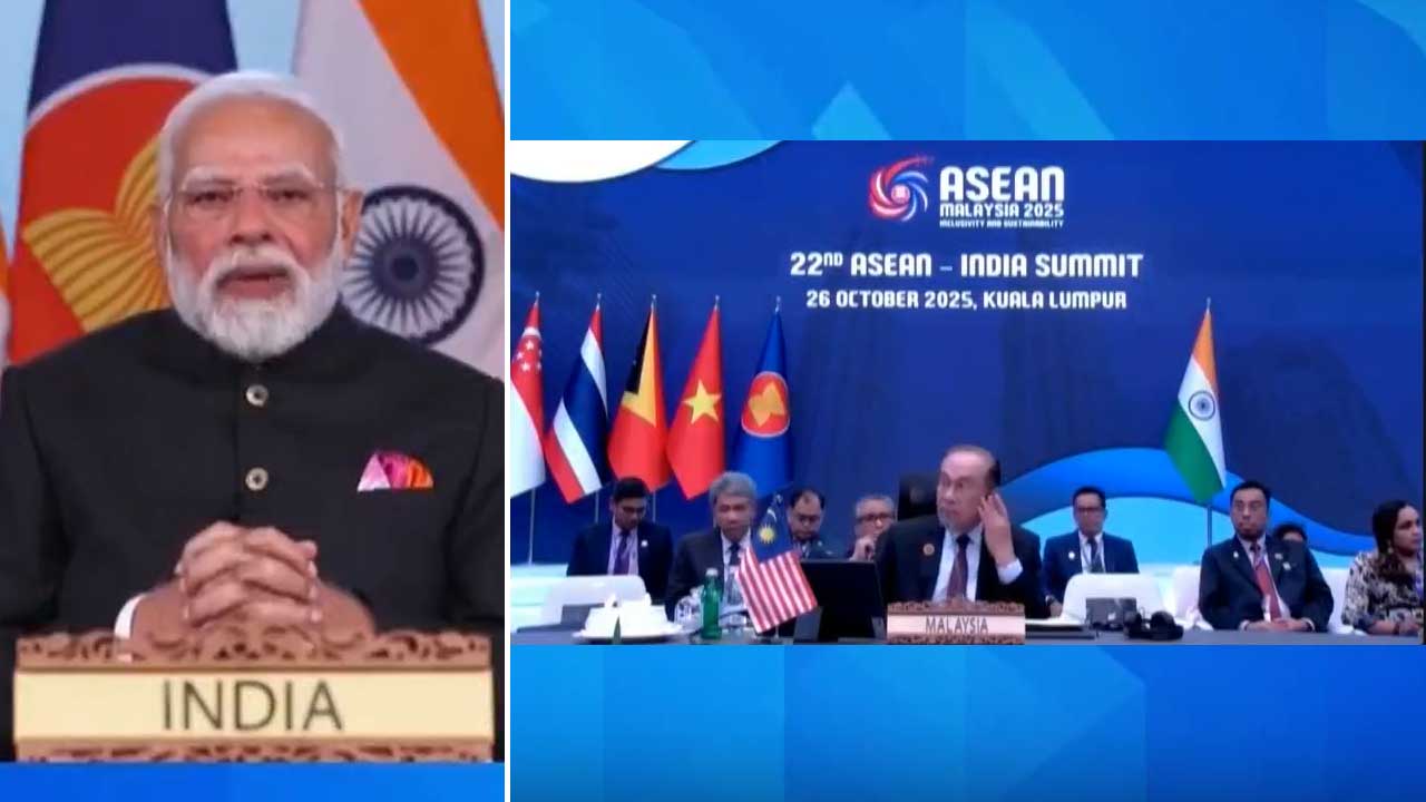 PM Modi Virtually Addresses ASEAN Summit 2025 PM Modi Virtually Addresses ASEAN Summit 2025