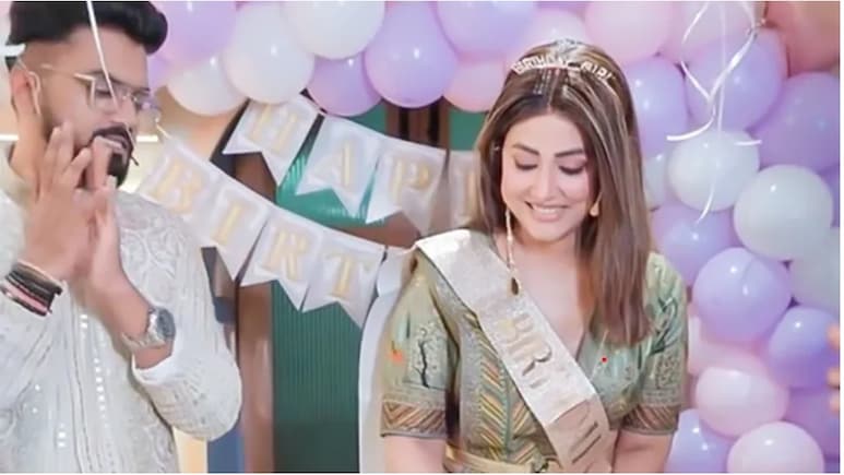 रॉकी जायसवाल ने पत्नी हिना खान को दिया सरप्राइज, सेट पर मनाया जन्मदिन तो एक्ट्रेस का कुछ ऐसा था रिएक्शन