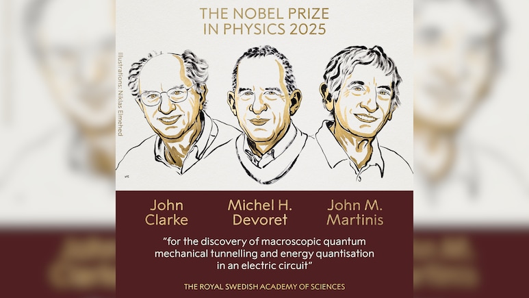 Physics Nobel Prize: फिजिक्स में तीन वैज्ञानिकों को मिला नोबेल पुरस्कार, इस देश के हैं Scientist