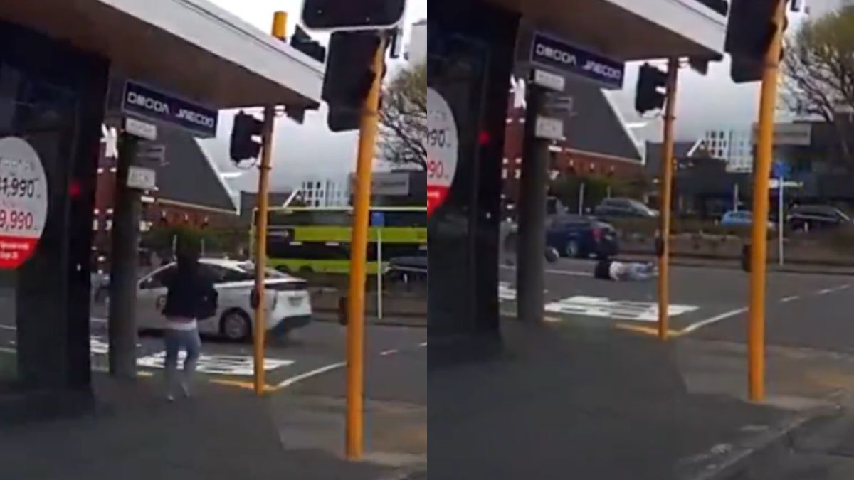 Video: Woman Blown Into Busy Road By Fierce Winds In New Zealand