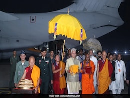 J&K Lt Governor Brings Back Holy Relics Of Lord Buddha From Russia J&K Lt Governor Brings Back Holy Relics Of Lord Buddha From Russia