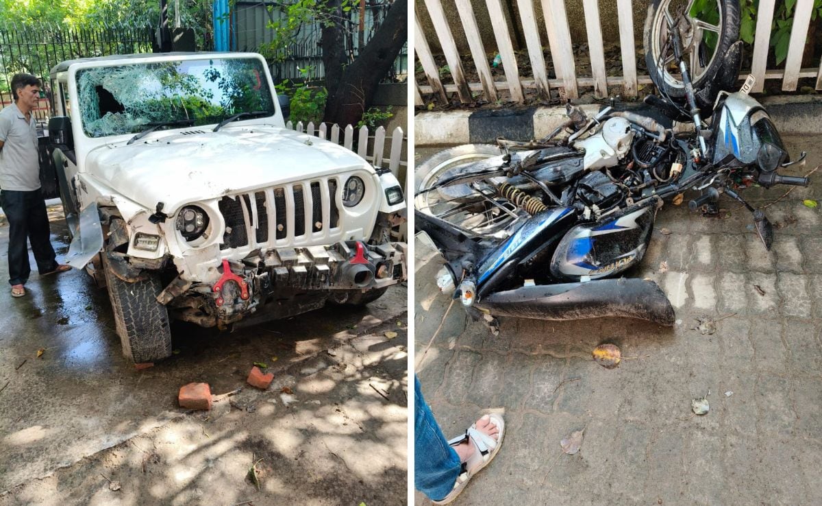 Speeding Thar Crushes Delhi Fire Officer Returning From Work On Bike