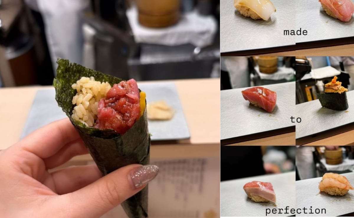 Sara Tendulkar sampled sushi in Japan. Photo: Sara Tendulkar/ Instagram