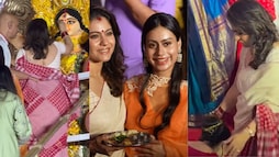 Inside Kajol's Famjam With Nysa,Tanisha During Sindoor Khela Celebrations