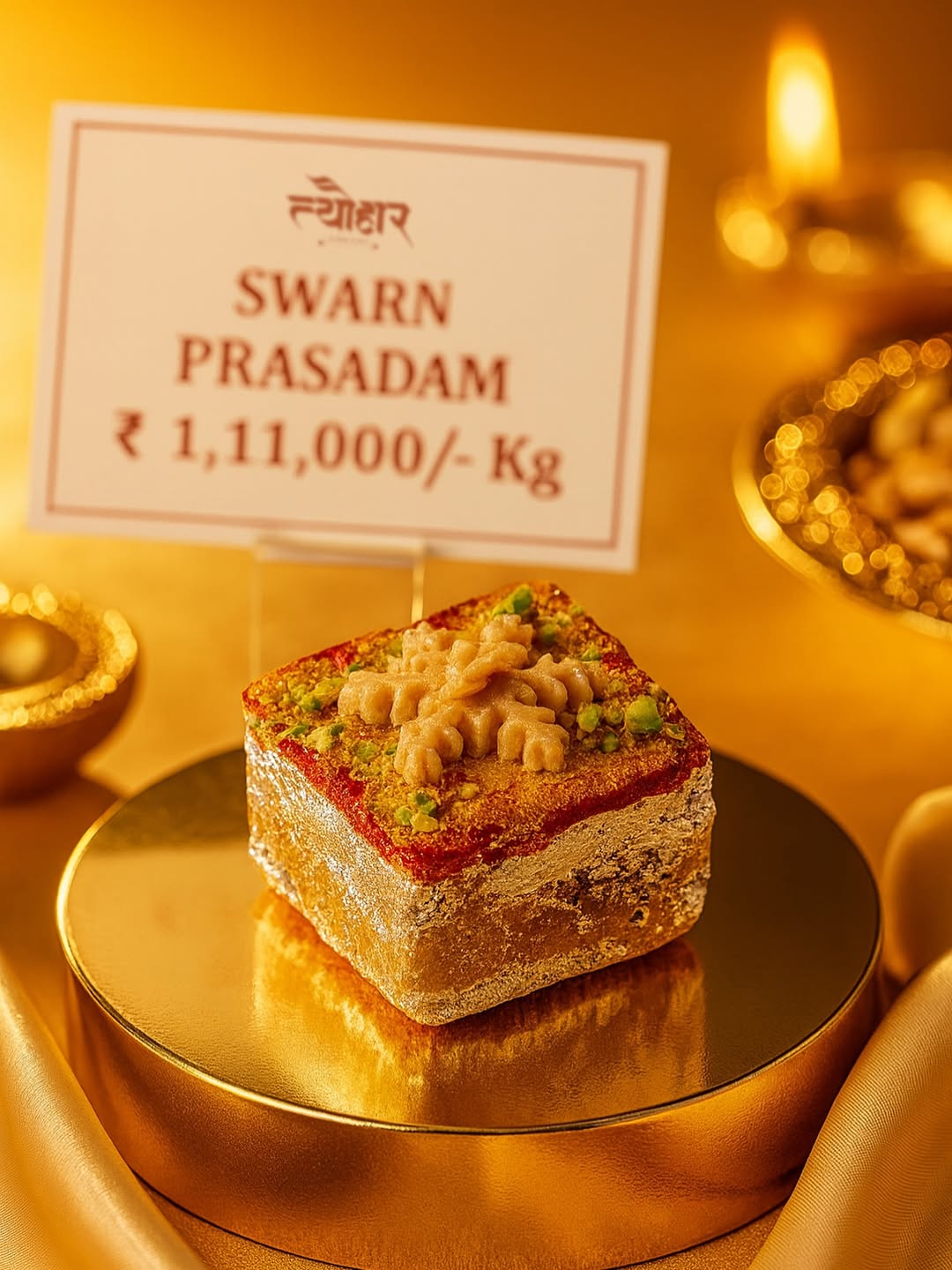 India's "Most Expensive Mithai" With Edible Gold Ashes Costs More Than Rs 1 Lakh Per Kg