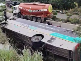 20 Injured As Bus Overturns In Telangana, Day After Kurnool Accident 20 Injured As Bus Overturns In Telangana, Day After Kurnool Accident