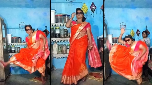 VIDEO: टोपी-चश्मा लगाकर लाल साड़ी में आंटी ने किया ऐसा हाहाकारी डांस, देख लोगों के उड़ गए तोते
