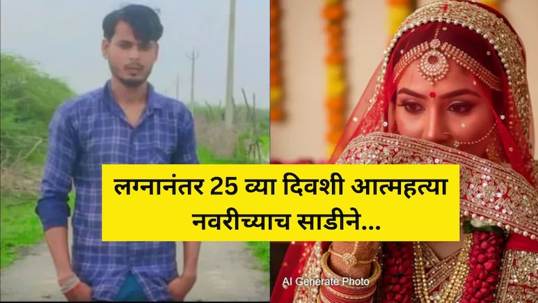 UP Crime: नव्या नवरीने 3 वेळा नको ते केलं, लग्नानंतर 25 व्या दिवशीच तरुणाची आत्महत्या, तिच्याच साडीने... UP Crime: नव्या नवरीने 3 वेळा नको ते केलं, लग्नानंतर 25 व्या दिवशीच तरुणाची आत्महत्या, तिच्याच साडीने...