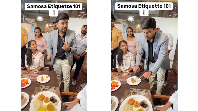 कांटे-छुरी से कैसे खाया जाता है समोसा? बच्चों को खाना सीखा रहा था कोच, देख भिनक गए लोग बोले- गजब बेइज्जती है