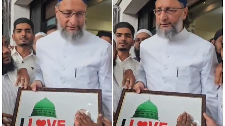 'आई लव मोहम्मद' की फोटो में ऐसा क्या था कि ओवैसी हो गए नाराज!