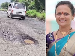 Maharashtra Woman Sitting Behind Husband Dies After Bike Falls Due To Pothole