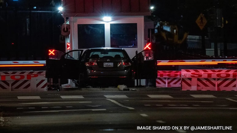 Car Crashes Into White House Security Gate, Driver Arrested Car Crashes Into White House Security Gate, Driver Arrested