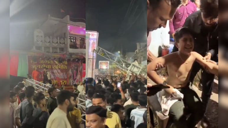 जबलपुर गढ़ा गुल्लौआ में दशहरा जुलूस के दौरान बड़ा हादसा, पंडाल गिरने से महिला की मौत, कई घायल